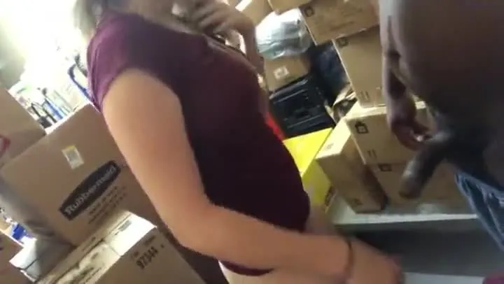 Cheating Wife Gets Fucked by Her Black Coworker at Work While He Makes Her Say She’s His Bitch