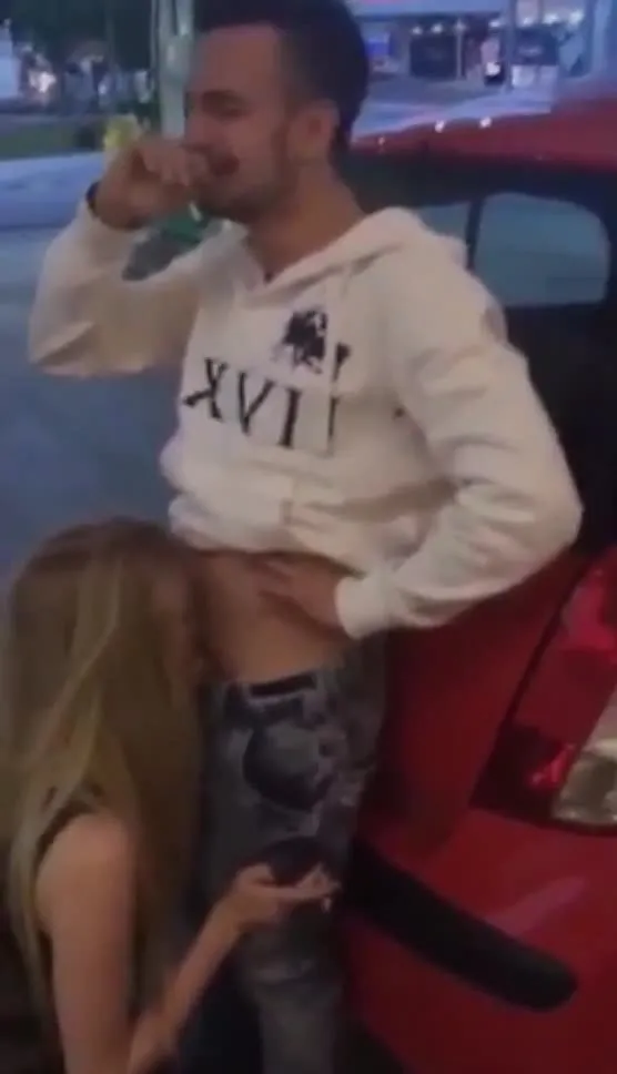 slutty lil freak suckin dick at the gas station like it’s normal