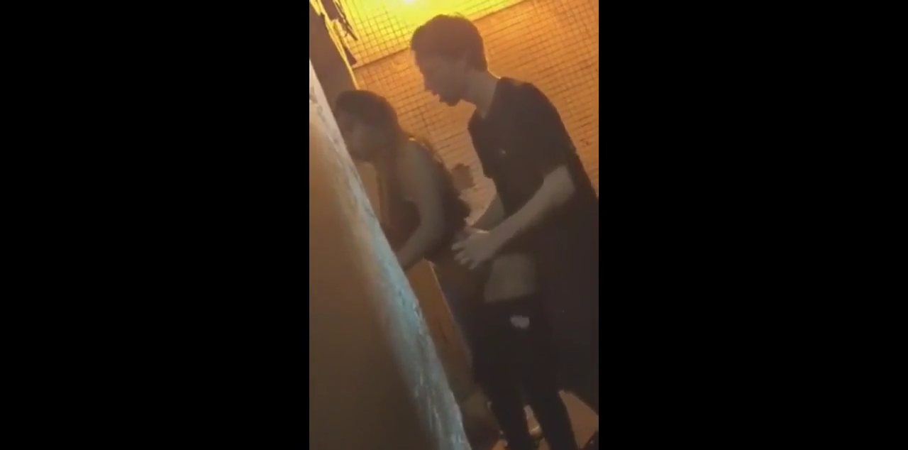 Wasted Chick Gets Bent Over Behind the Club